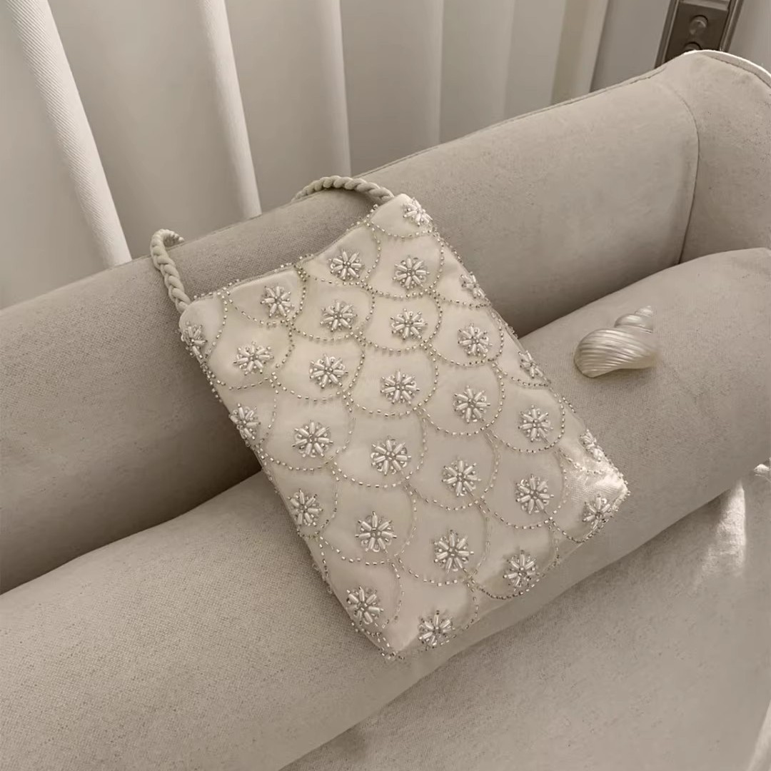 Beaded embroidered bag sweet lady banquet bag evening dress bag single shoulder crossbody bag women 2026 new