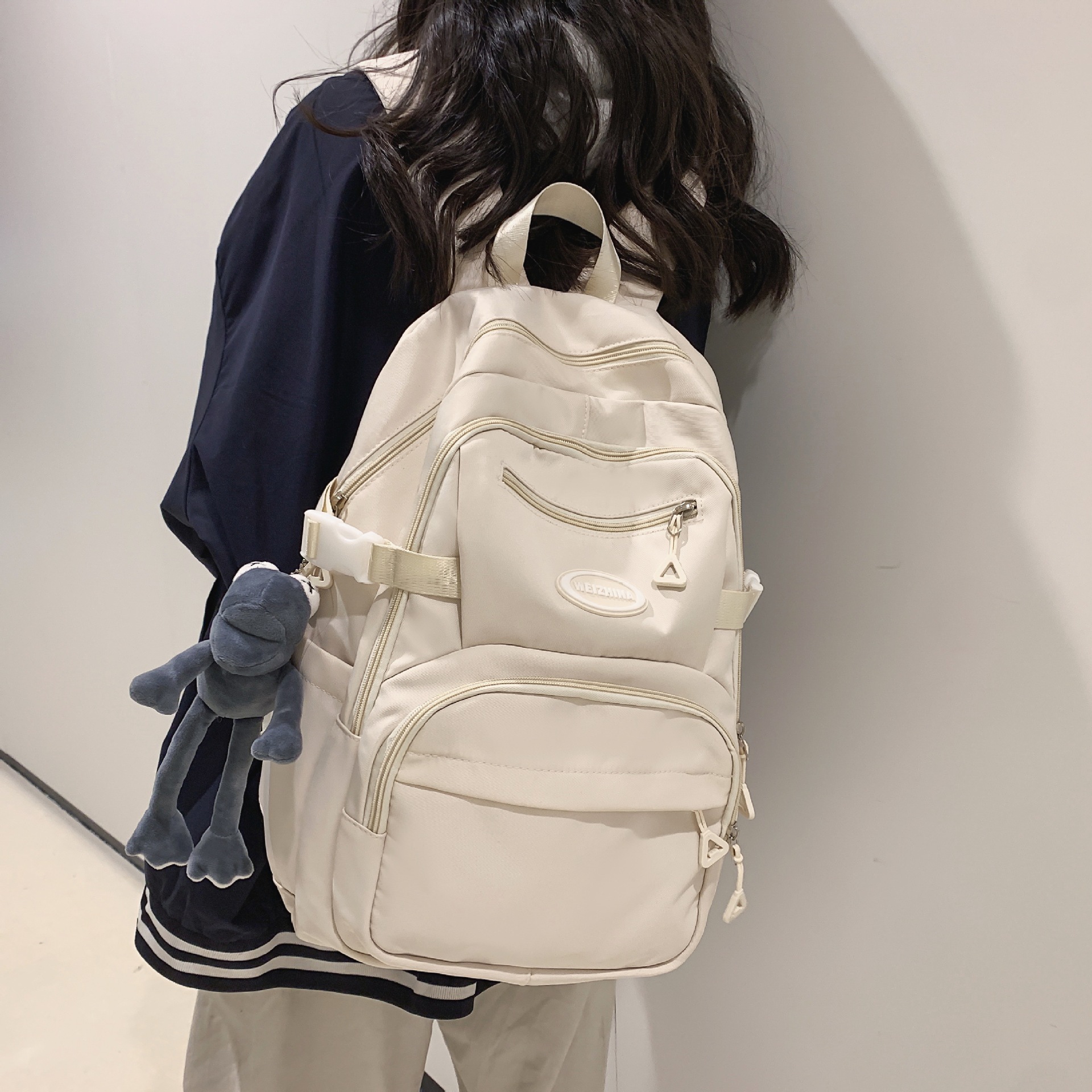 School Bag for College Women Travel Backpack for Junior High and High School Boys Men's Casual Simple Large Capacity Laptop Bag
