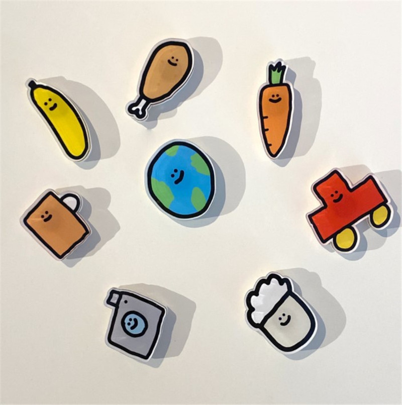 Acrylic Fridge Magnet Message Fridge Decoration Resin Mini Fridge Door Gift Magnetic