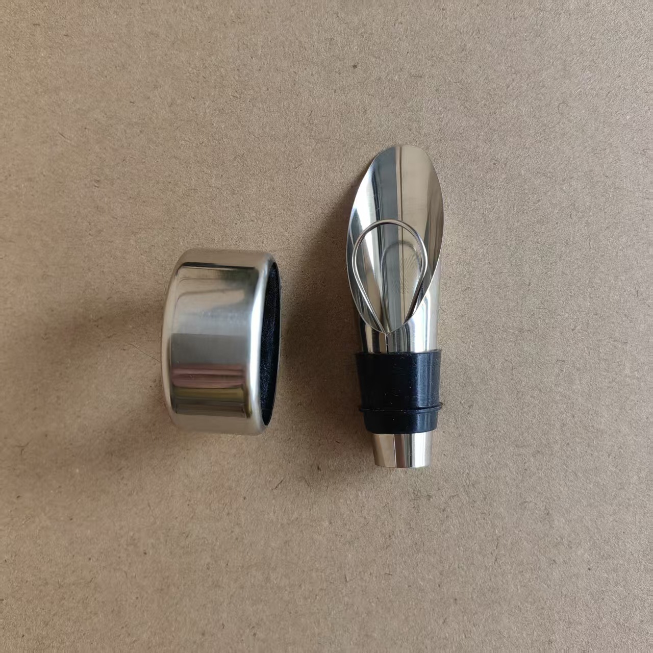 Red Wine Tool Set Foil Cutter Stainless Steel Anti-Drip Ring Red Wine Pourer Stainless Steel Wine Ring