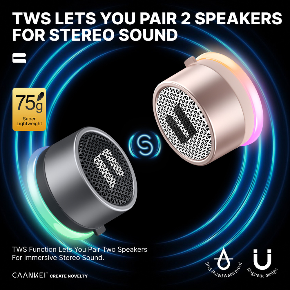 New magnetic waterproof Bluetooth small speaker portable outdoor cycling camping portable mini Bluetooth speaker