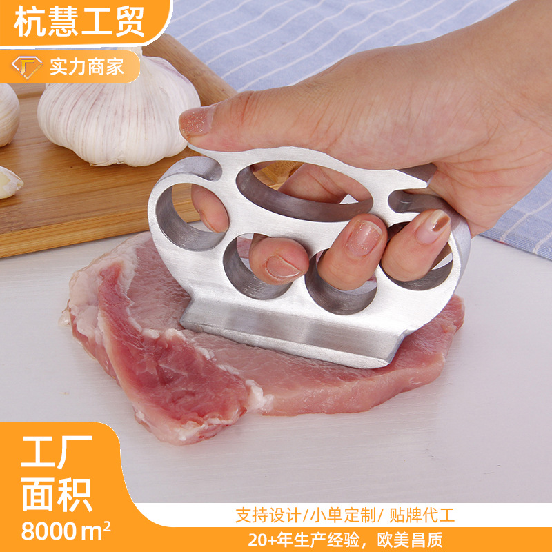 New household aluminum meat tenderizer, handheld meat mallet, metal steak pork tenderizer kitchen tool