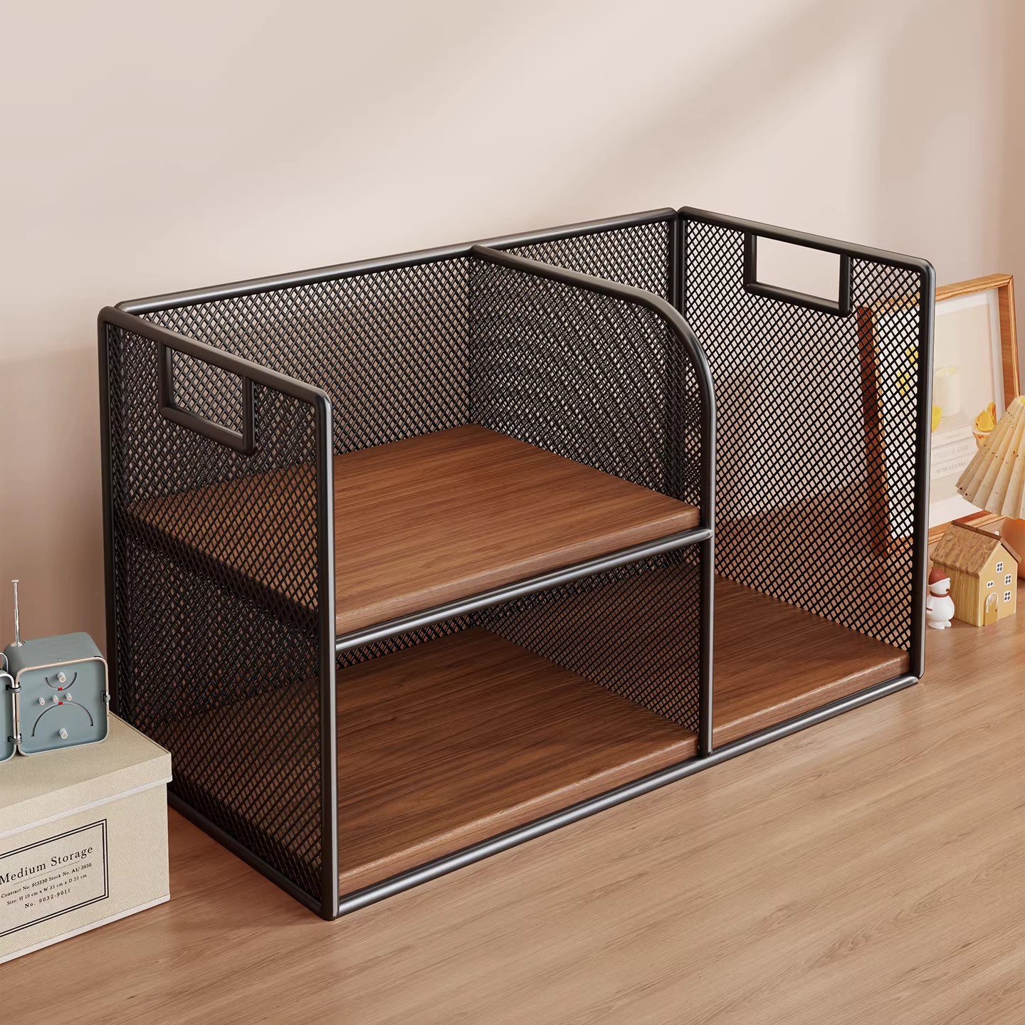 Desktop Storage Rack for Home Study Desk Book Storage Rack, Living Room Snack Rack, Cup Holder, Office Desk Organizer