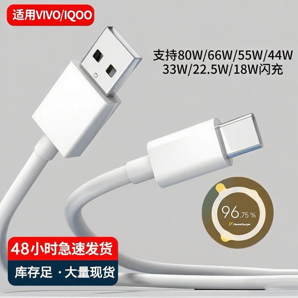 120W fast charging data cable for vivo 90Pro fast charging cable iqoo78910 charging cable