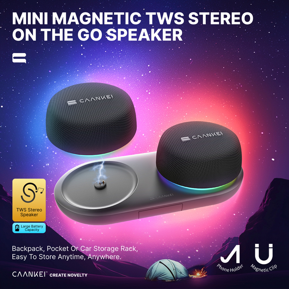 Wireless Bluetooth small speaker subwoofer with base portable desktop audio loud magnetic mini speaker