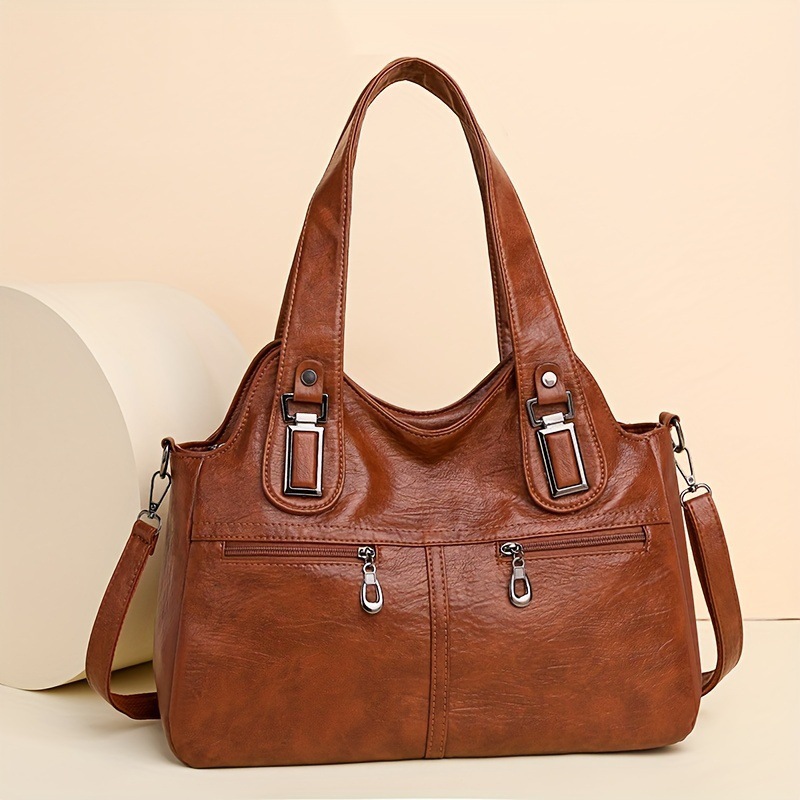 2026 new PU mom bag elderly women's crossbody bag single-shoulder bag mother-in-law large capacity women's bag gift for mother-in-law bag