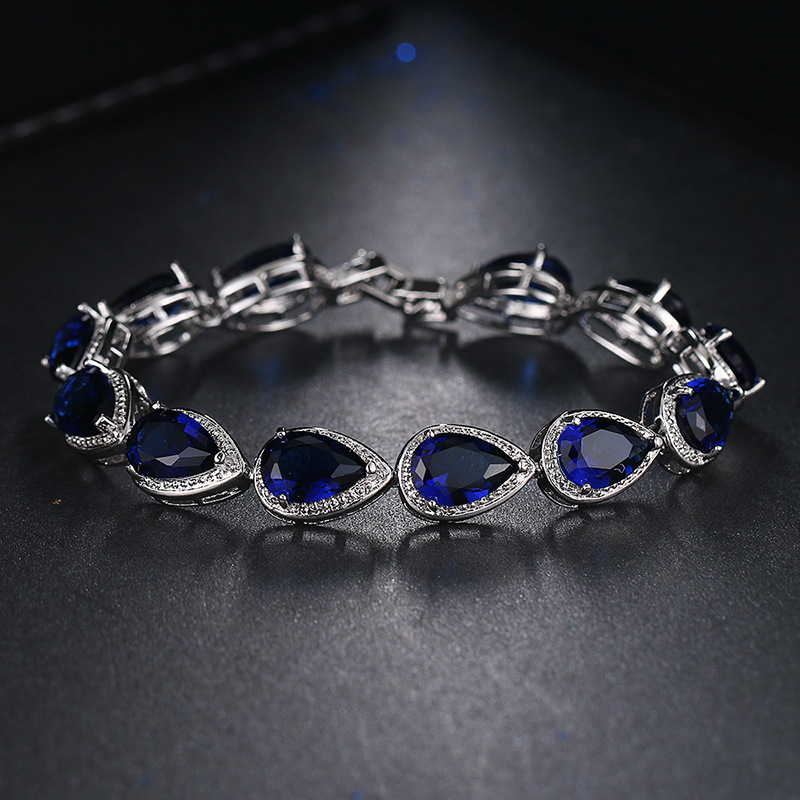 Jewelry micro-set AAA zirconia teardrop bracelet for women, bracelet, accessories