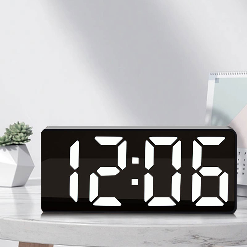 Smart Silent LED Night Light Mirror Multifunctional Electronic Clock Alarm Clock Student Special Alarm Clock Children Gift