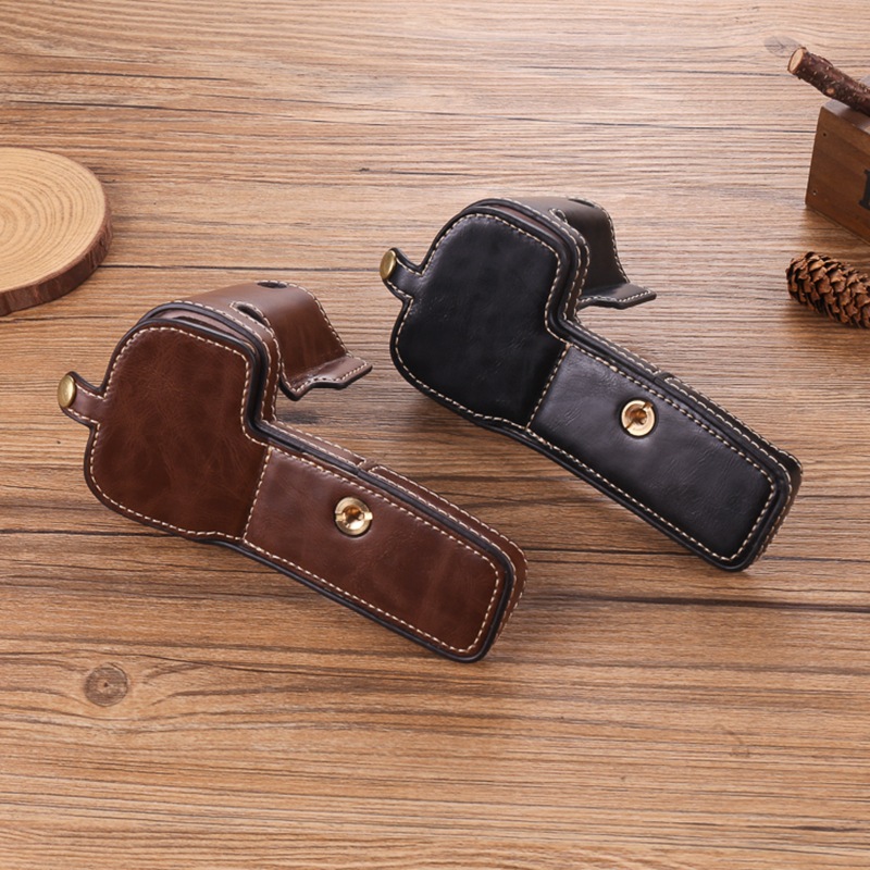 For Canon EOS-R5 D4 protection R6 D2 base 200D II 800D camera bag RP leather case 90D 77D half case