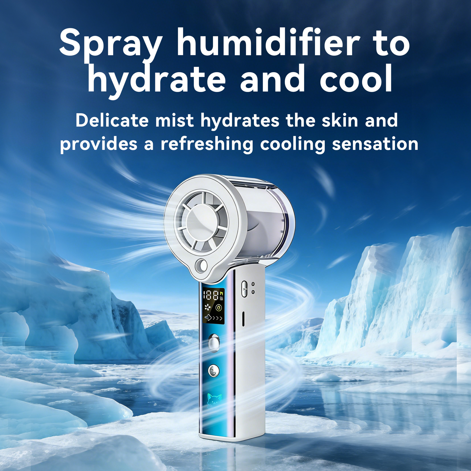 Handheld Fan Brushless Motor Ultra Silent Turbine Outdoor Portable Ultra Long Battery Life Mini Small Fan