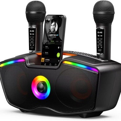 SD-219 Bluetooth Speaker Wireless Dual Microphone Karaoke Home Children K-Song Machine Outdoor Portable Speaker