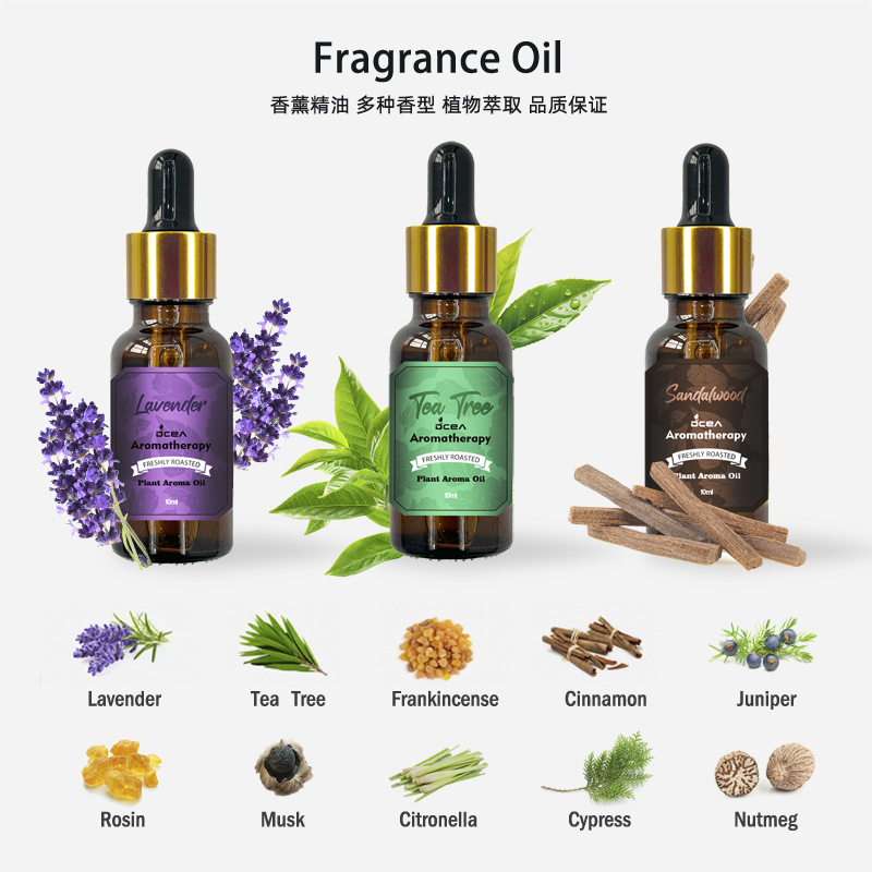High-Quality Aroma Essential Oil for Indoor Humidifier Long-Lasting Air Freshener Sandalwood Pure Plant Essential Oil