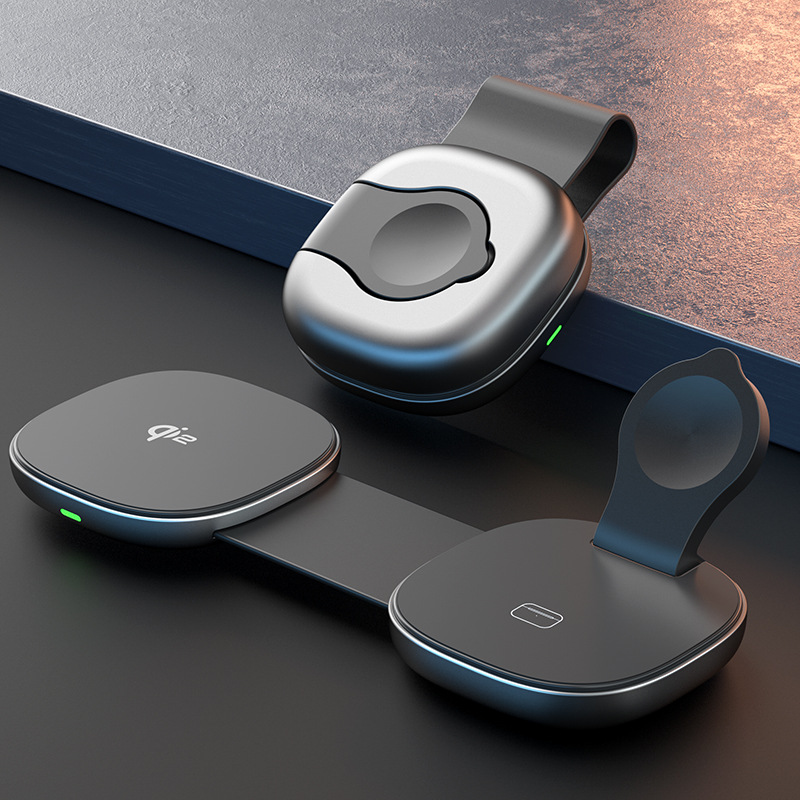 New Foldable 3-in-1 Wireless Charger Phone Watch 3-in-1 Wireless Charging Multi-function Wireless Charging