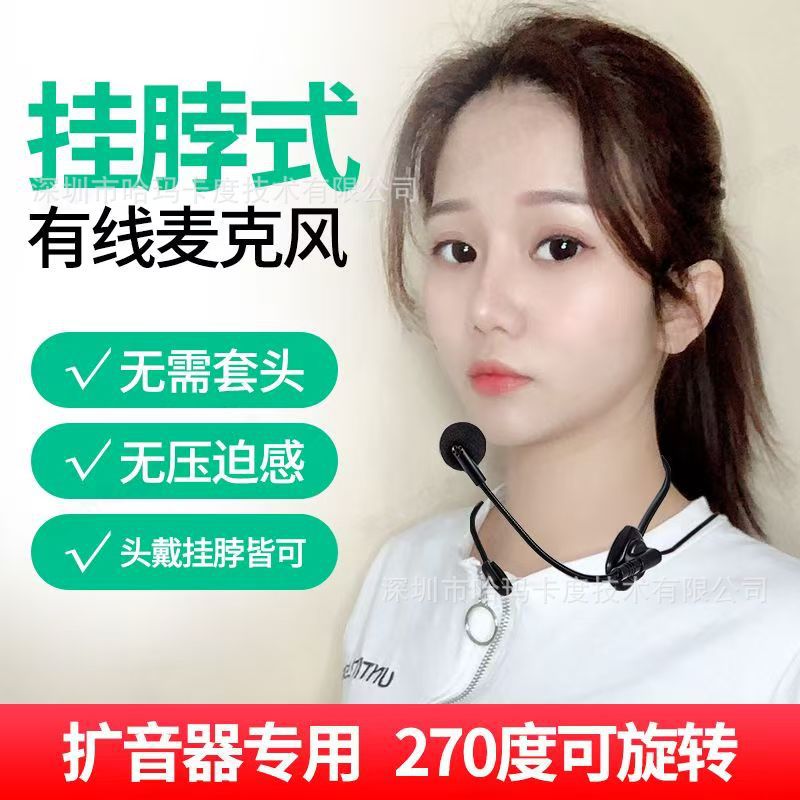 Original head-mounted dual-channel microphone thick mic teacher teaching amplifier small bee microphone universal tour guide