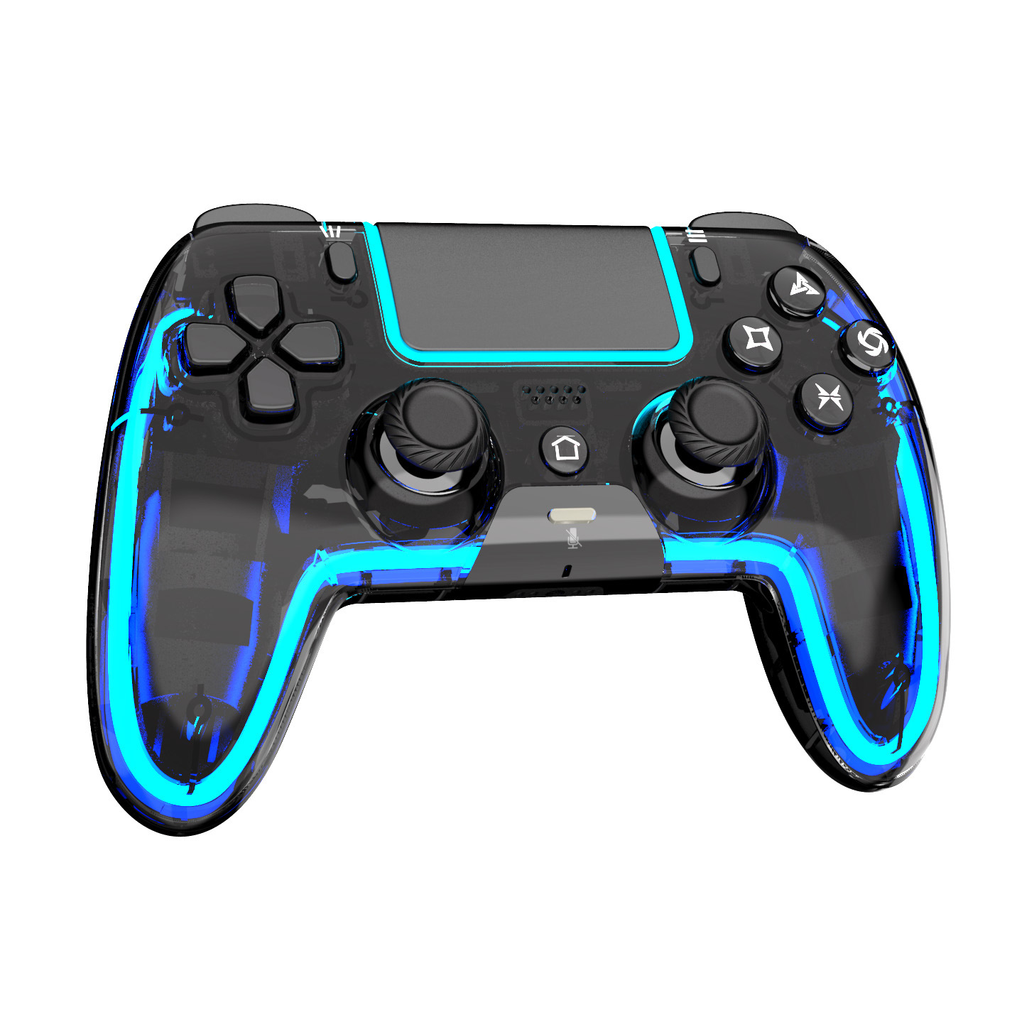 Applicable to PS5 game console Bluetooth wireless handle with RGB light programming back button computer PC Android game handle