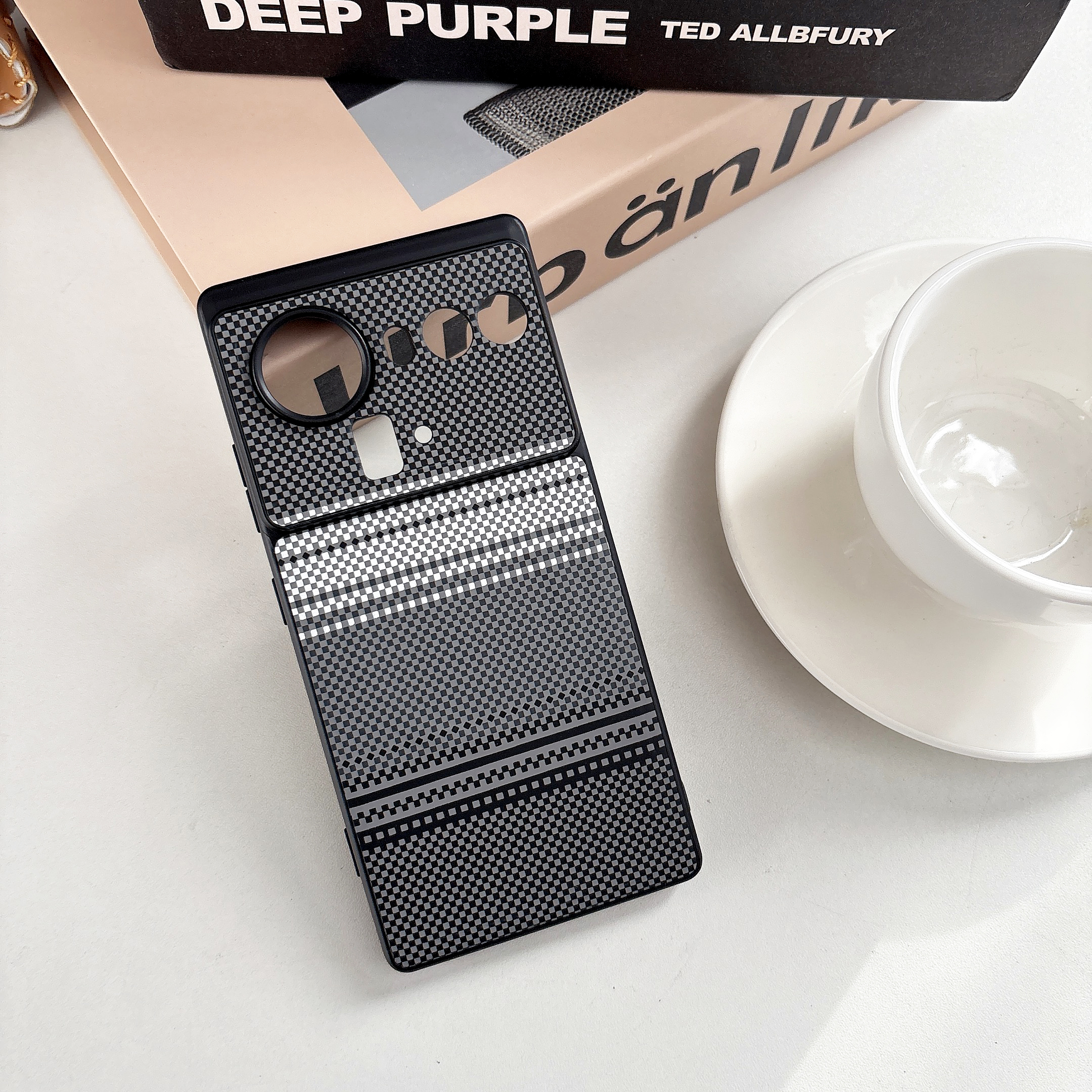 Magnetic phone case for Nubia Z80 Ultra, color-contrast woven back panel, anti-drop protective case, new