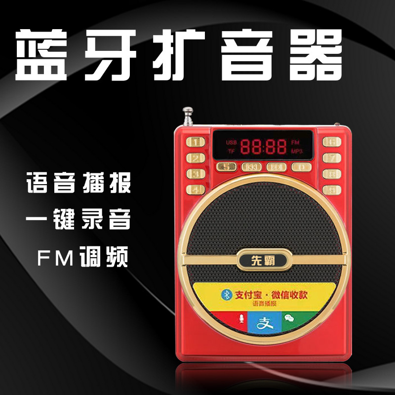 2021 New Bluetooth Recording Amplifier Teaching Teacher Dedicated Tour Guide High-Power Horn Amplifier Deletable