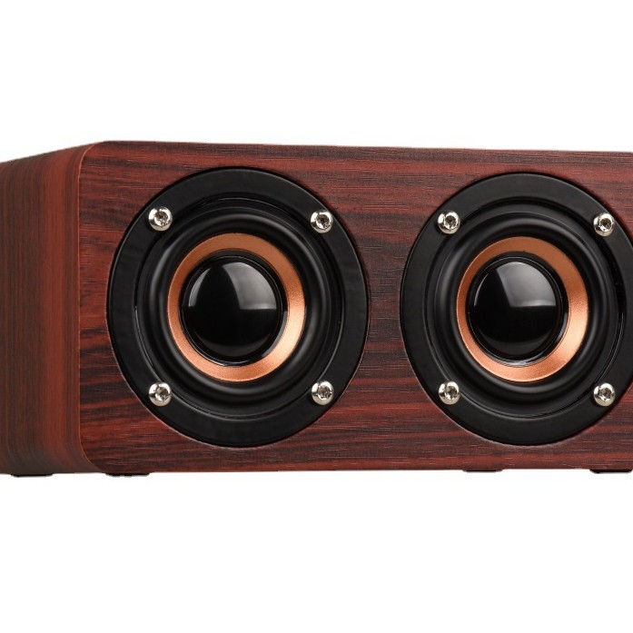 New Wireless Bluetooth Wooden Box Home High-Quality Sound Wood Grain Card Insert Speaker Supports U Disk TF Card