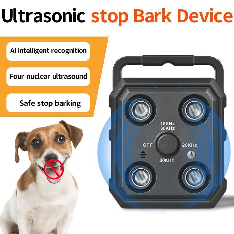 New Ultrasonic Bark Stopper Dog Trainer Automatic Sound Control Anti-Bark Pet Training Supplies