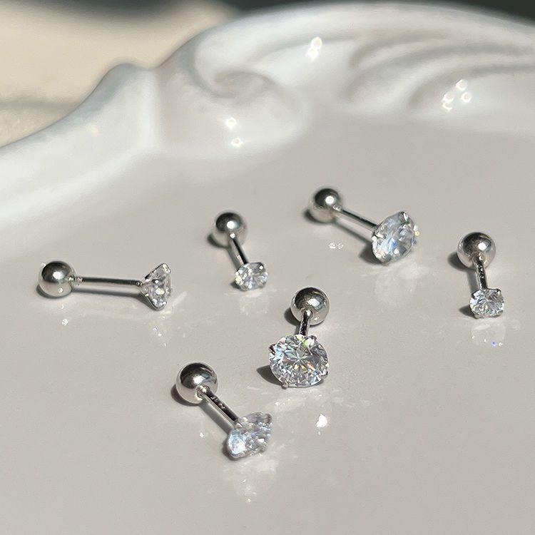 Ear studs women ear piercing simple small ear bone earrings ear accessories sleep no need to remove