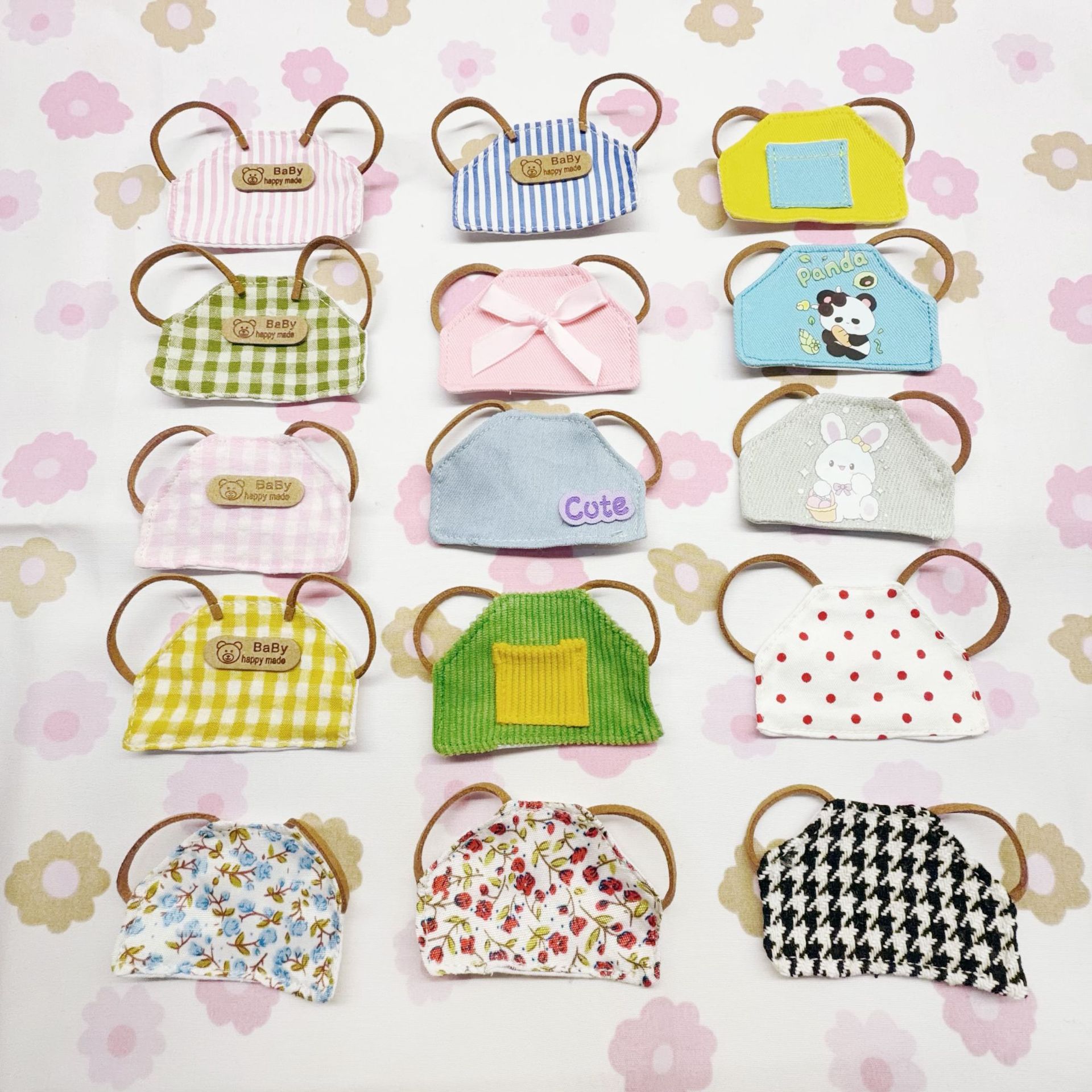 10cm Plush Toy Small Bib Cotton Doll Clothes Dress Up Apron Decoration Accessories Clothes