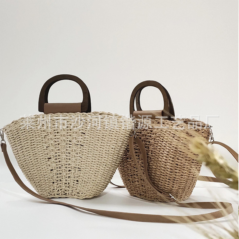 New summer girl pastoral style woven bag handbag straw woven single shoulder crossbody bag