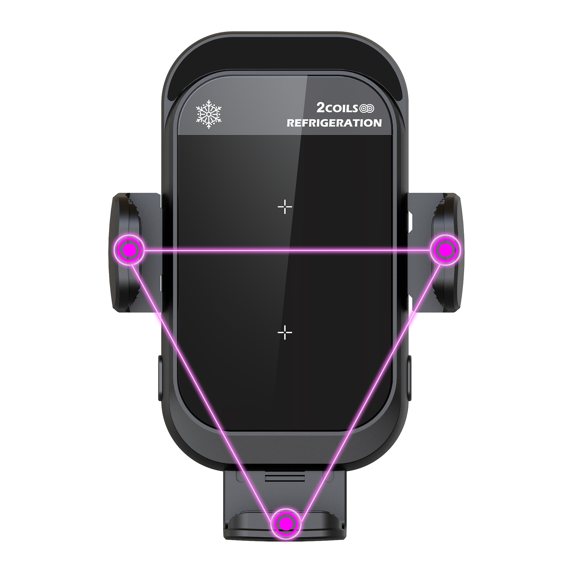 KC certified semiconductor electronic cooling + fan cooling car wireless charger mount