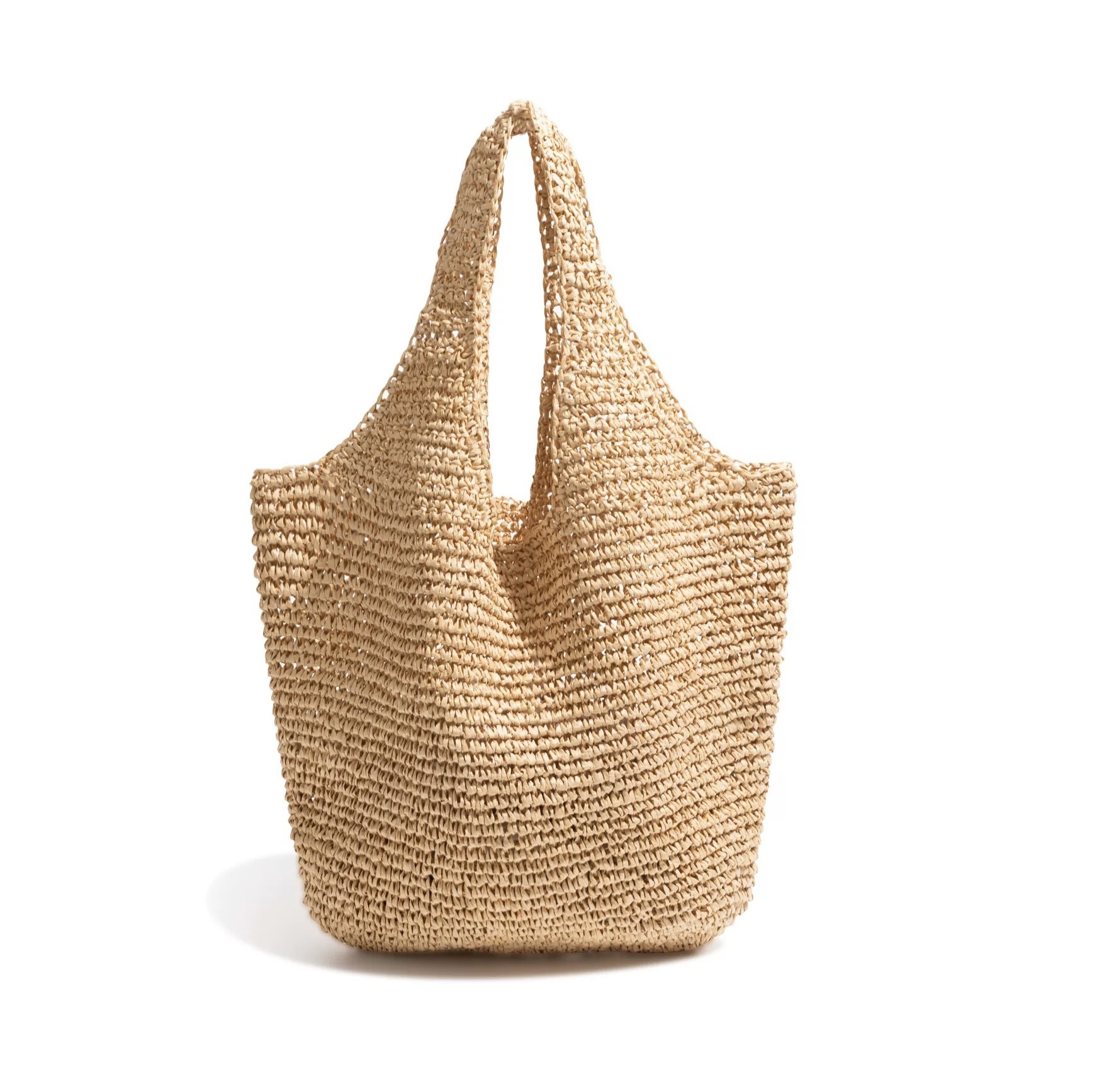 New Handwoven Straw Bag Large Capacity Tote Bag Single Shoulder Vacation Beach Bag for Women