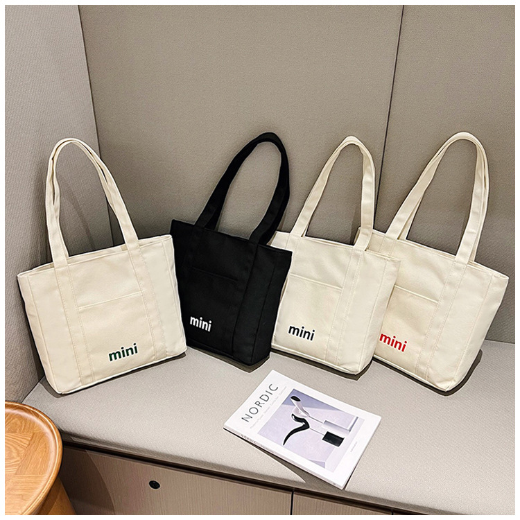 Canvas Bag Large Capacity Tote Bag 2026 New Bag Women Casual Single Shoulder Bag Commuter Handbag