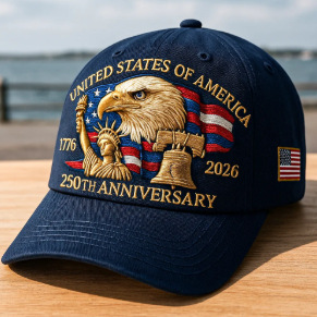 US 250th Anniversary Baseball Cap Statue of Liberty Embroidered Sun-Protective Visor Hat Cap