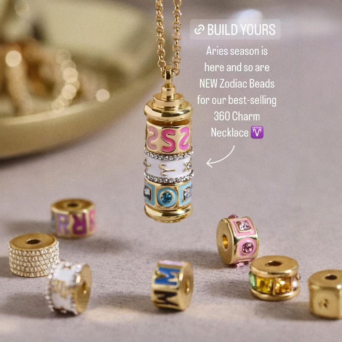Independent Station Enamel Colorful Letter Constellation Combination Clavicle Chain DIY Pendant