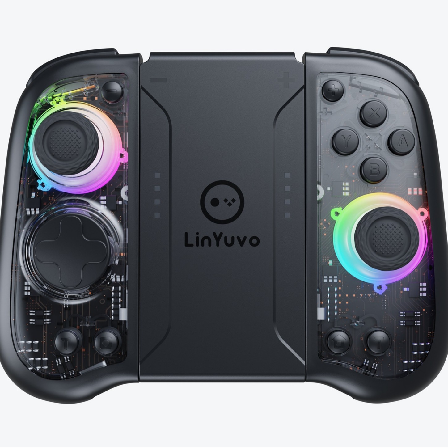 LinYuvo switchjoycon mechanical button rear rubber macro function wireless game handle motion sensing