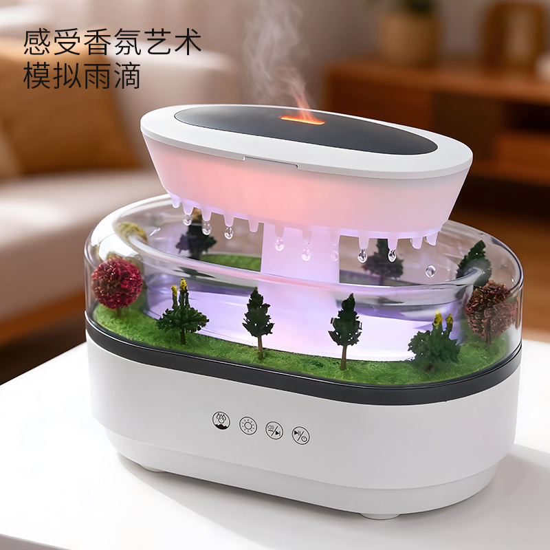 Raindrop micro landscape aromatherapy diffuser atomizer household humidifier bedroom desktop atmosphere lamp colorful humidifier