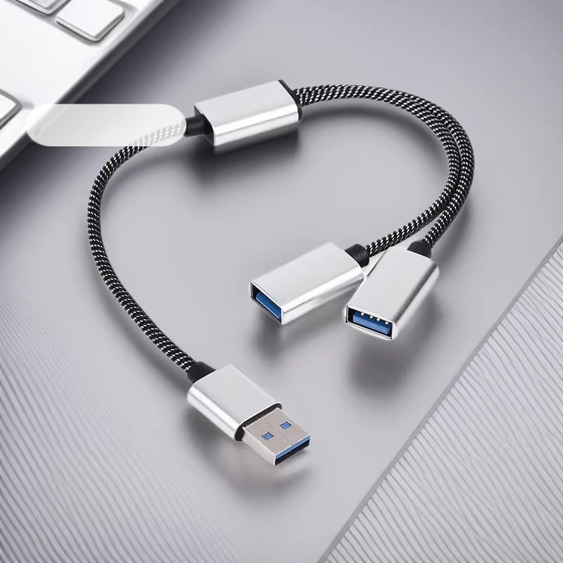 Mobile phone tablet computer usb 2.0 splitter one-to-two hub 2-port hub one-to-two USB data cable