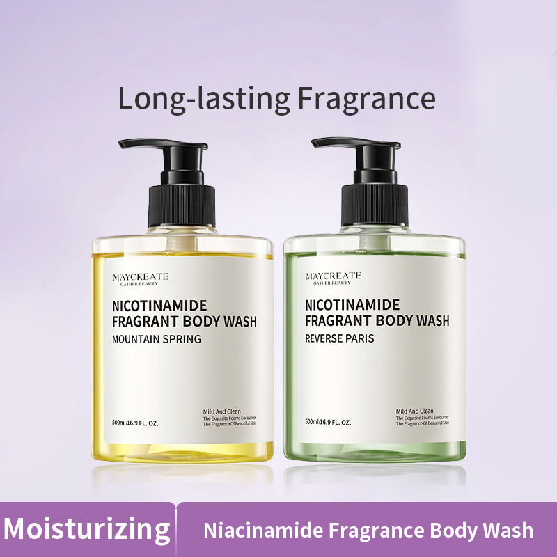 All English Packaging Niacinamide Shower Gel Niacinamide Scented Shower Gel