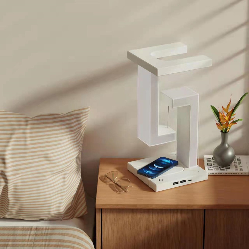 Suspension anti-gravity wireless charging desk lamp LED lamp mobile phone wireless charging function desk lamp home romantic ornament
