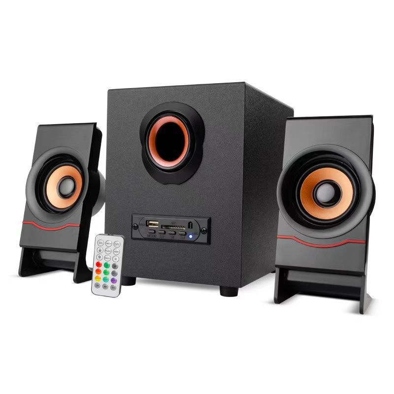 Wooden 2.1 Multimedia Card Wireless Speaker Home Computer Notebook Phone Subwoofer Bluetooth Speaker