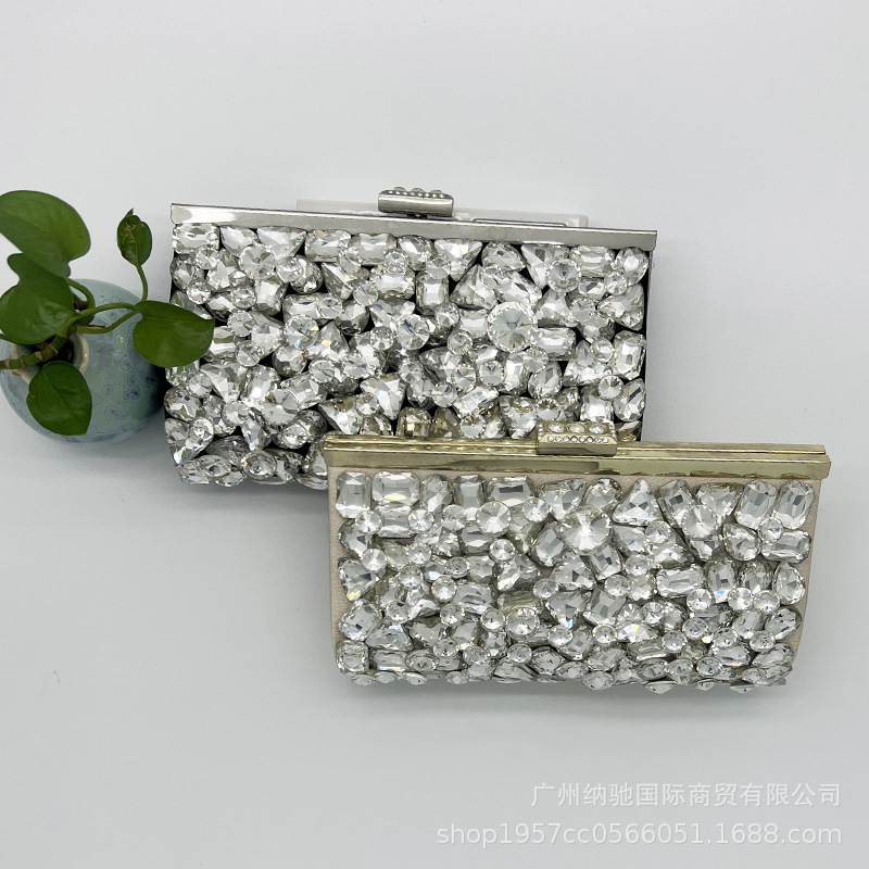New alloy rhinestone bag clutch evening bag celebrity dress banquet bag handbag
