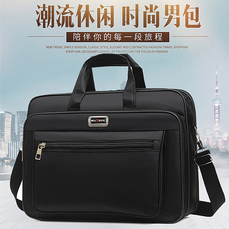 Handheld shoulder laptop tablet computer bag 15 inch office business trip student printing large capacity computer bag