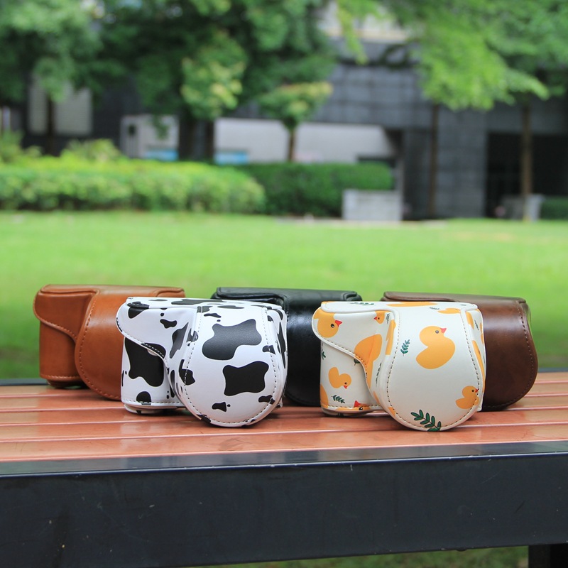 For Sony A5100 camera bag protective mirrorless a5000 NEX3N leather case with base