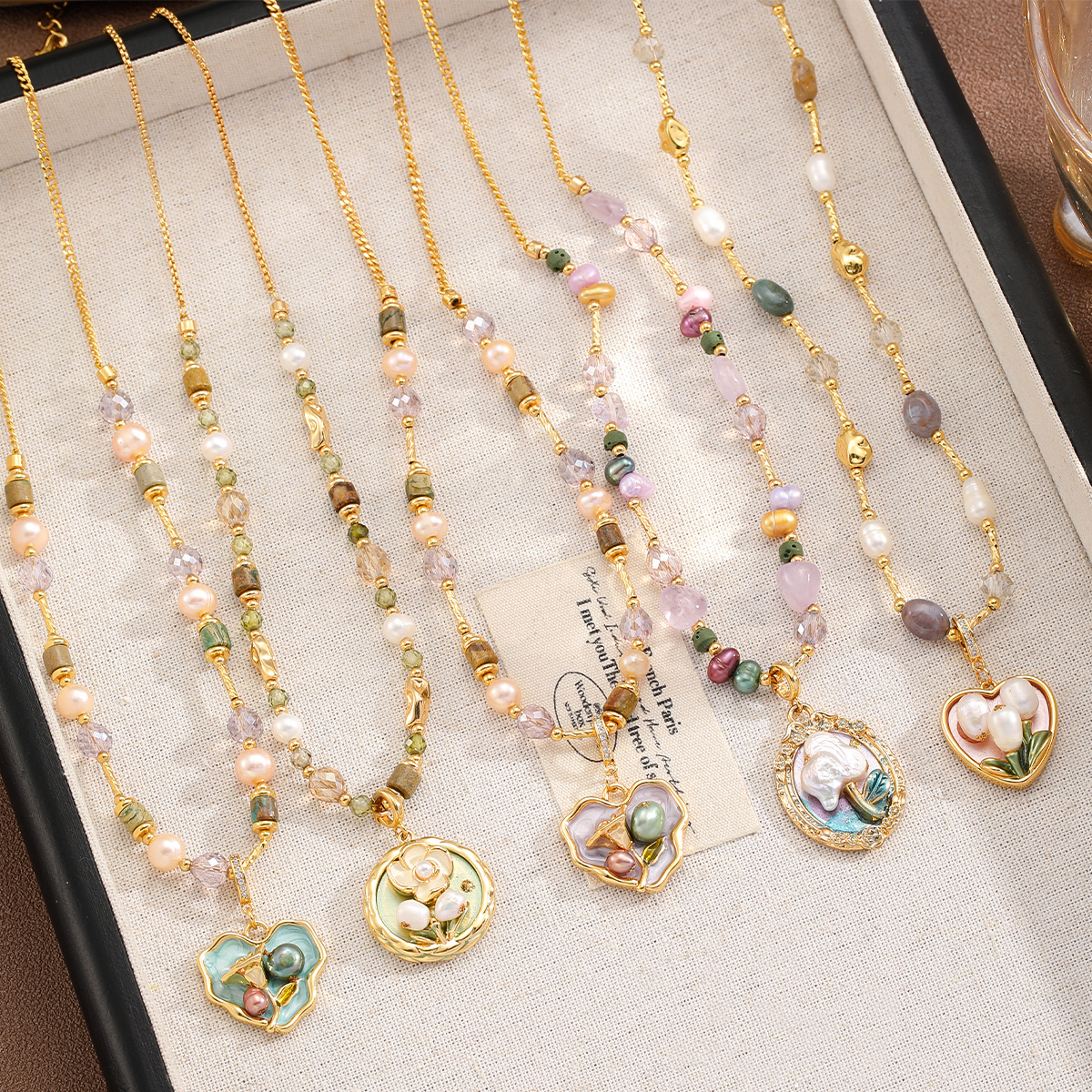 NALA New Chinese Style Accessories Freshwater Pearl Necklace Accessories Women Natural Stone Necklace Niche Clavicle Chain