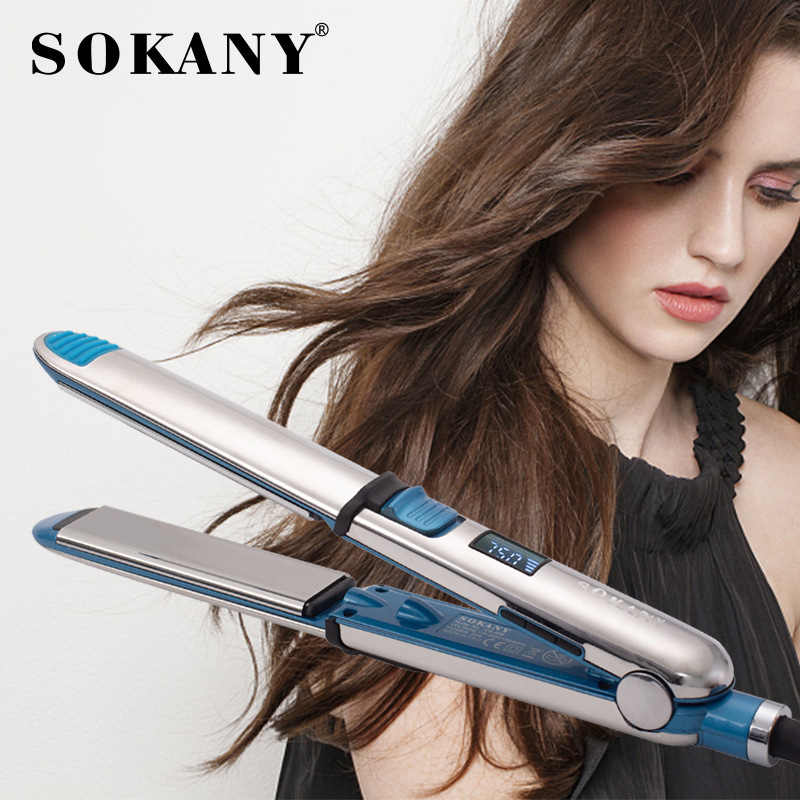 Special SOKANY Electric Hair Straightener Flat Iron Ceramic Non-Damaging Hair Bangs Straightening Clip