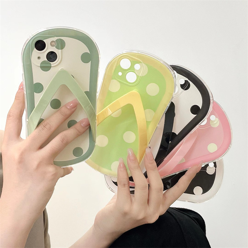 Flip-flop phone case compatible Apple 15 PRO phone case slippers iPhone 12 pro 15 silicone soft case