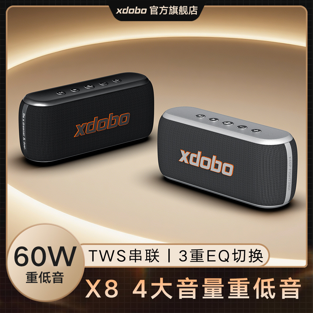 xdobo X8 4 60W Bluetooth Speaker Supports USB TF Card Gift Outdoor Subwoofer Wireless Audio
