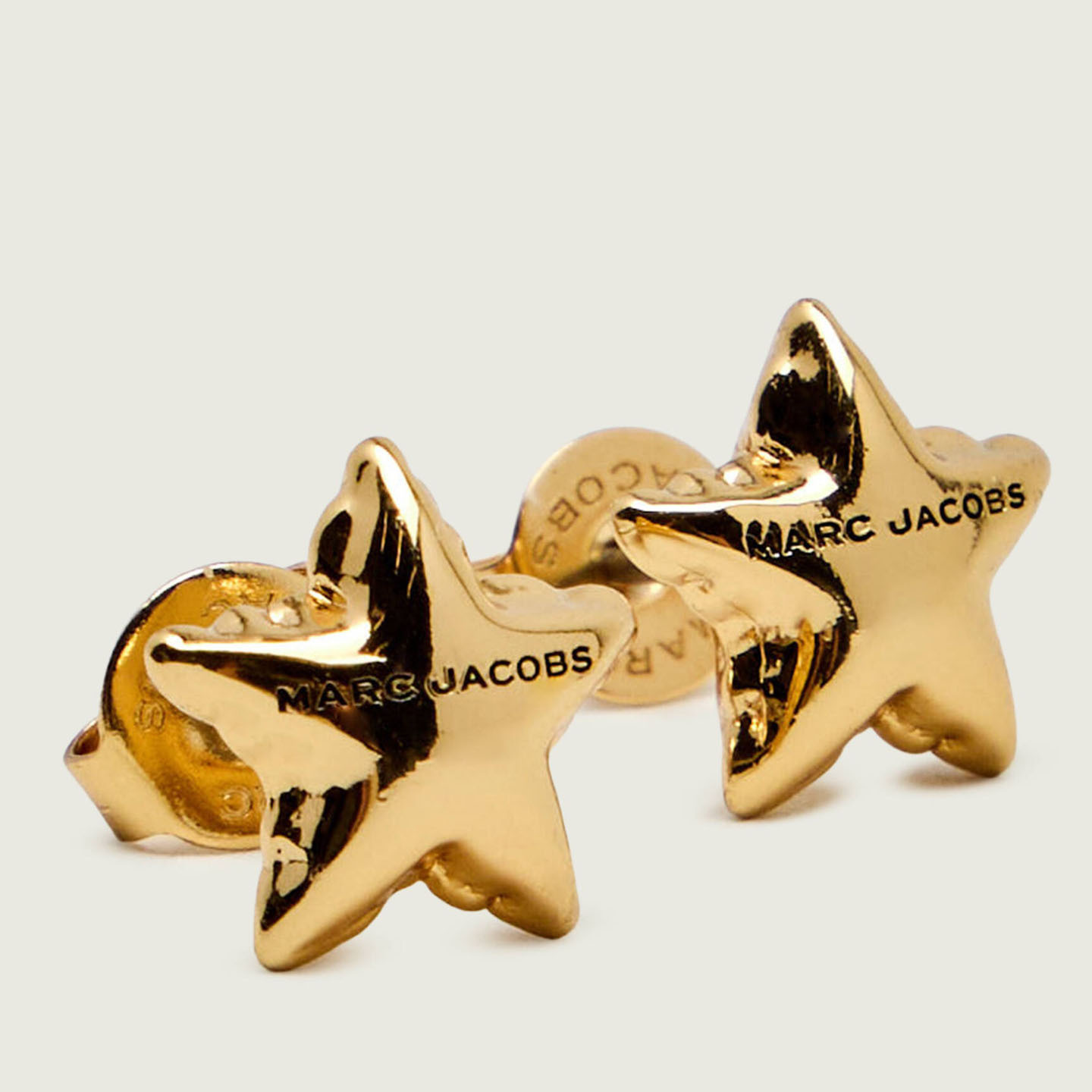 Simple copper gold plated true gold five-pointed star ear buckle INS niche ear studs new