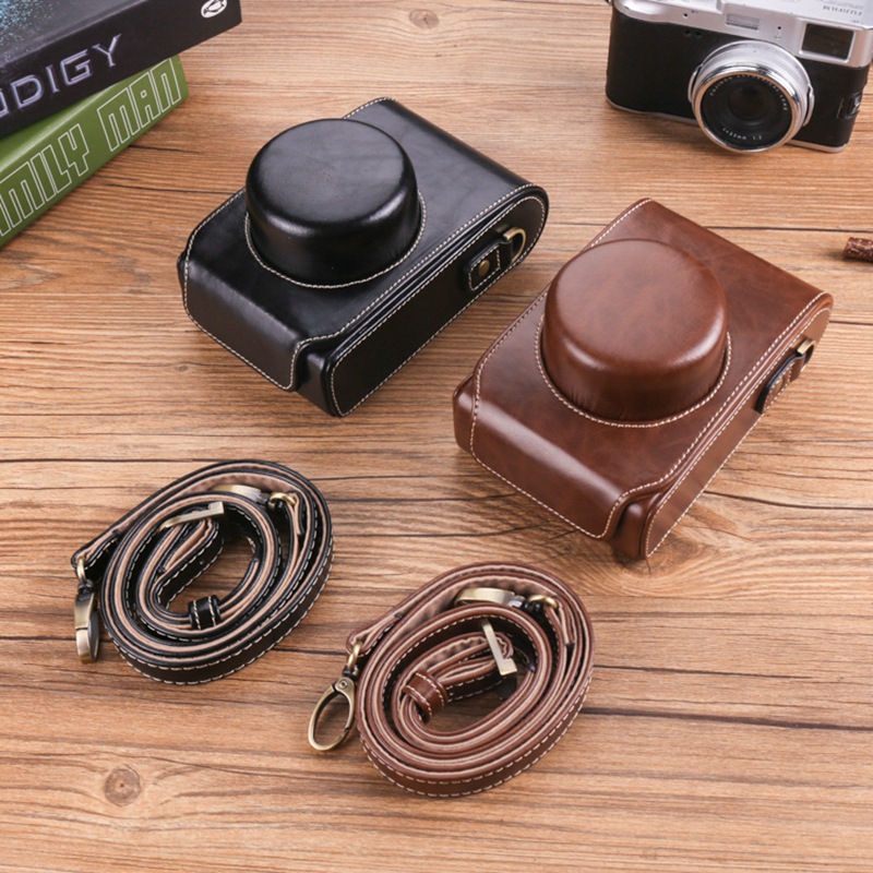 For Fujifilm XE4 X100s X30 leather case X100F D-LUX7 LX100M2 camera bag