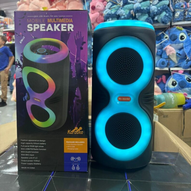 Mobile Multimedia Bluetooth Speaker with RGB, USB, BT, FM