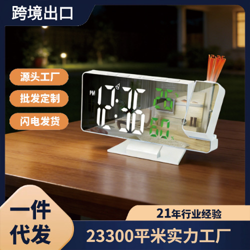 Electronic Clock LED Large Screen USB Battery Dual Use Smart Temperature and Humidity Display Clock