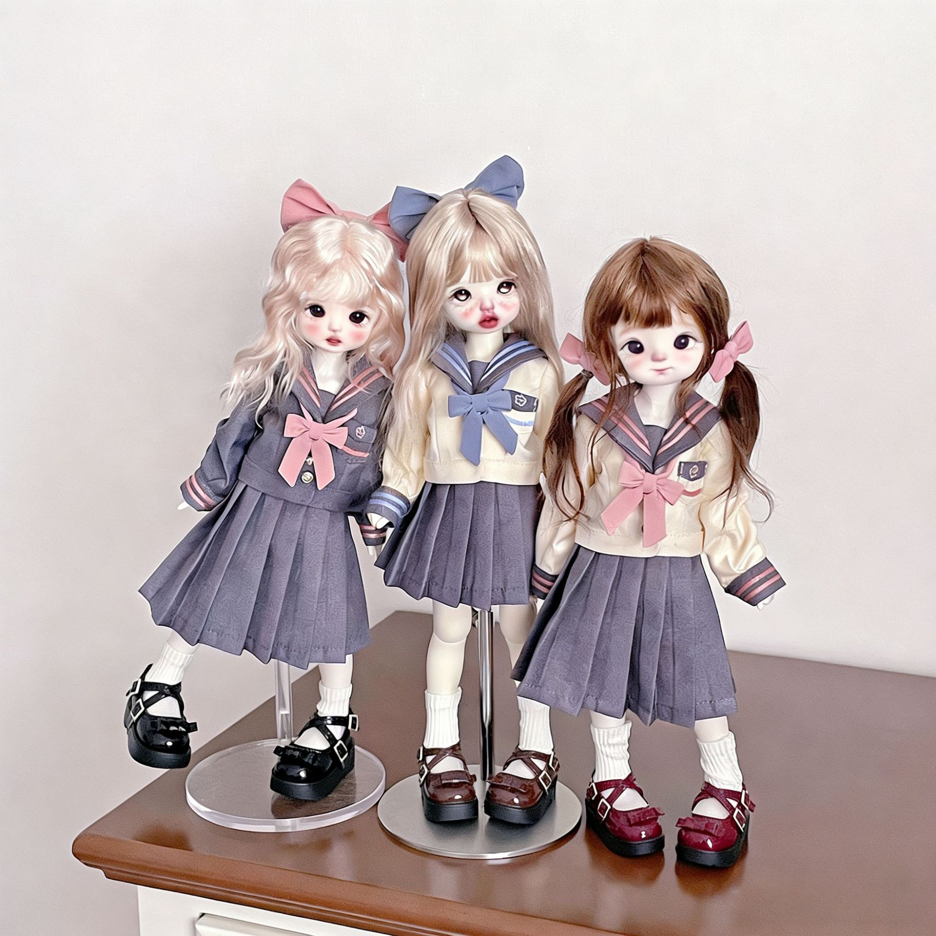 BJD Shoes 6-Point Regular Body Dalili Chubby Body 4-Point Doll Shoes 3-Point Female Doll Thick Sole High Heels