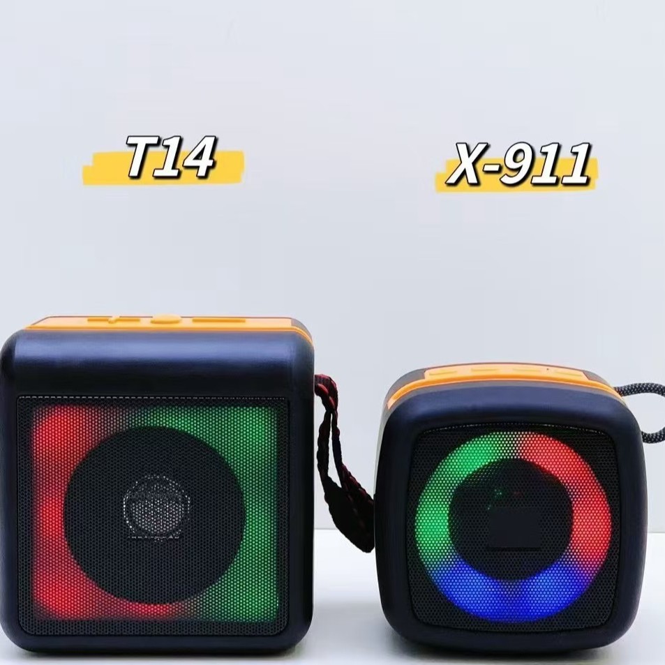 New T14 Handle Bluetooth Speaker Outdoor Wireless Subwoofer Colorful Light Portable Phone Stand Speaker